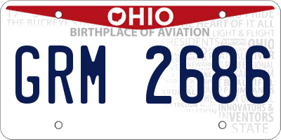 OH license plate GRM2686