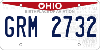 OH license plate GRM2732