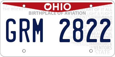 OH license plate GRM2822
