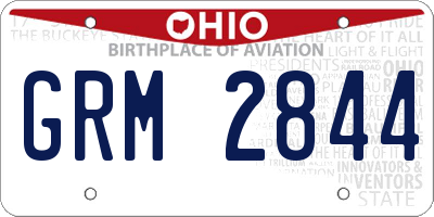 OH license plate GRM2844