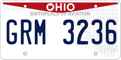 OH license plate GRM3236