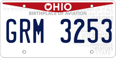 OH license plate GRM3253