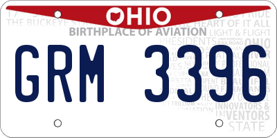 OH license plate GRM3396