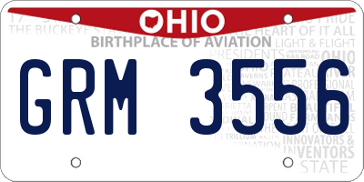 OH license plate GRM3556