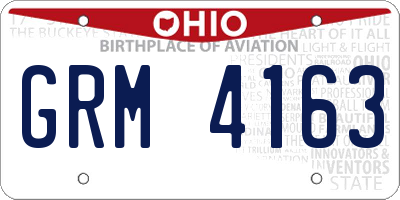 OH license plate GRM4163