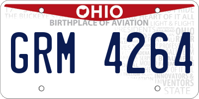 OH license plate GRM4264