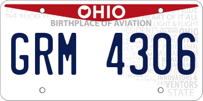 OH license plate GRM4306