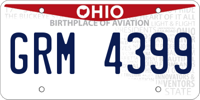OH license plate GRM4399