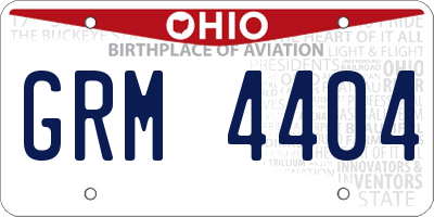 OH license plate GRM4404