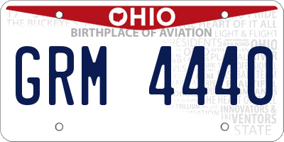 OH license plate GRM4440