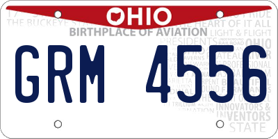 OH license plate GRM4556