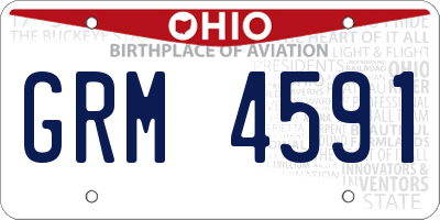 OH license plate GRM4591