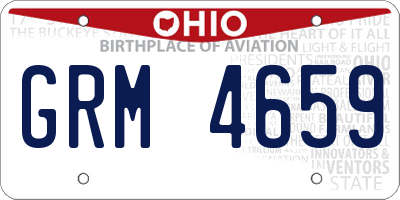 OH license plate GRM4659