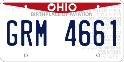 OH license plate GRM4661