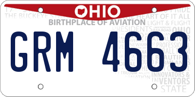 OH license plate GRM4663