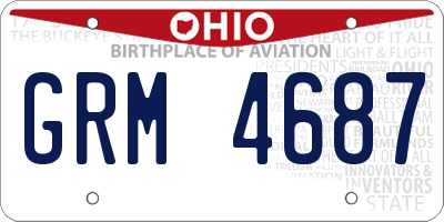 OH license plate GRM4687