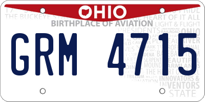 OH license plate GRM4715