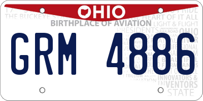 OH license plate GRM4886