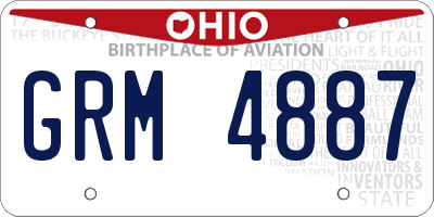 OH license plate GRM4887
