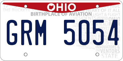 OH license plate GRM5054