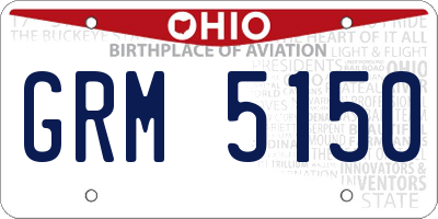 OH license plate GRM5150