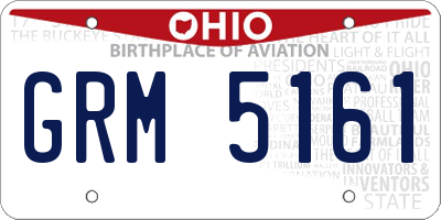 OH license plate GRM5161