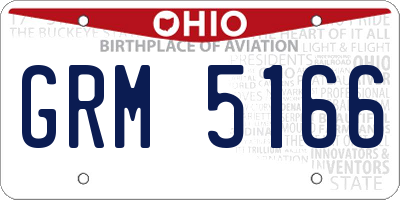 OH license plate GRM5166