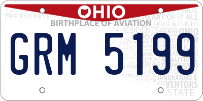 OH license plate GRM5199