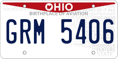 OH license plate GRM5406