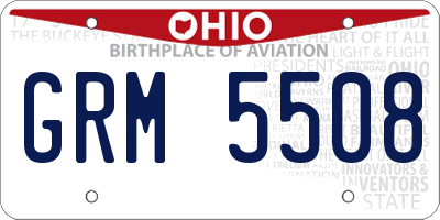 OH license plate GRM5508