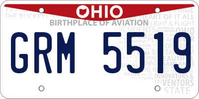 OH license plate GRM5519