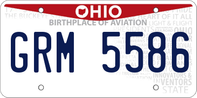 OH license plate GRM5586