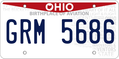 OH license plate GRM5686