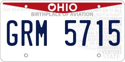 OH license plate GRM5715