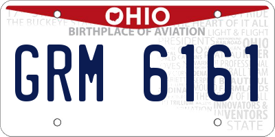 OH license plate GRM6161