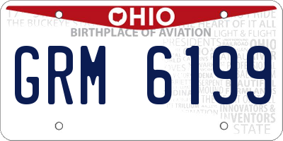 OH license plate GRM6199