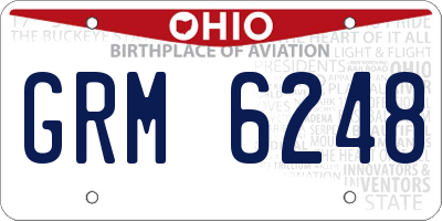 OH license plate GRM6248