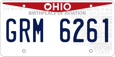 OH license plate GRM6261