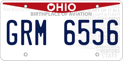 OH license plate GRM6556