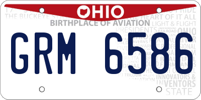 OH license plate GRM6586
