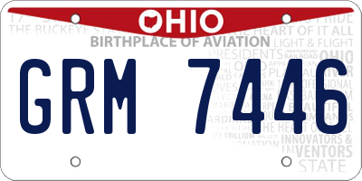 OH license plate GRM7446
