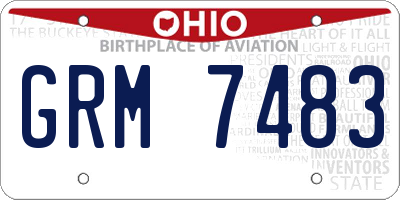 OH license plate GRM7483