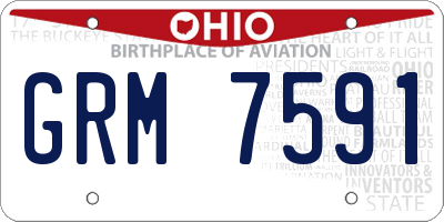 OH license plate GRM7591