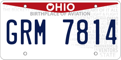 OH license plate GRM7814