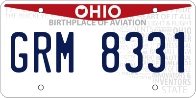 OH license plate GRM8331