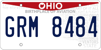 OH license plate GRM8484
