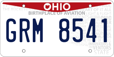 OH license plate GRM8541