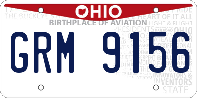 OH license plate GRM9156