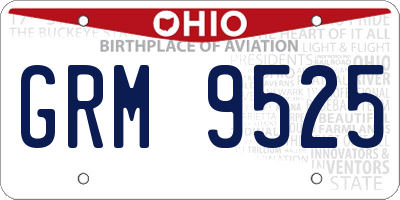 OH license plate GRM9525