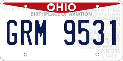 OH license plate GRM9531